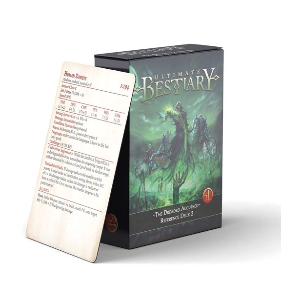 Nord Games Dreaded Accursed - Monster Reference Deck #2 New