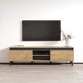 thumbnail image 1 of Nord II TV Stand for TVs up to 75", Mid-Century Modern Matte 67" Entertainment Center, TV Media Console with Storage Cabinets, 1 of 9