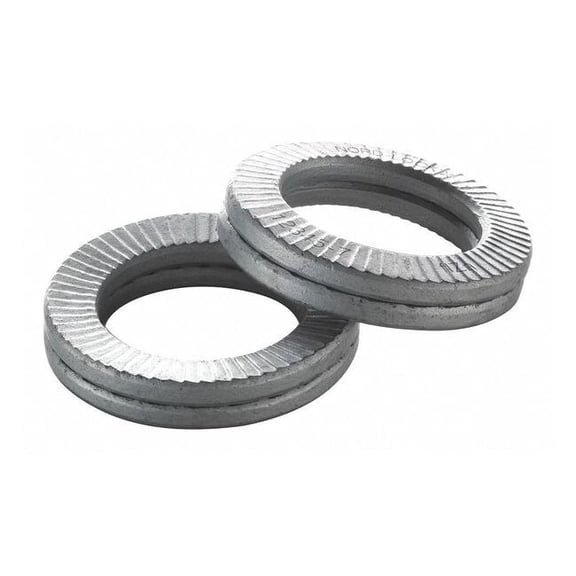 Wedge Lock Washer, For Screw Size 1/2 in Steel, Zinc Plated Finish, 200 PK