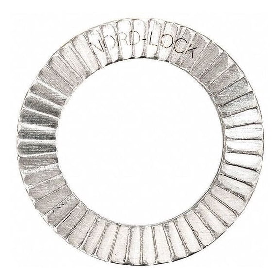Nord-Lock Wedge Lock Washer, For Screw Size 1 in Steel, Plain Finish, 2 PK 1596