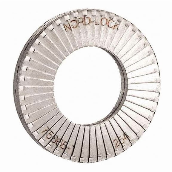 Wedge Lock Washer, For Screw Size M10 Steel, Plain Finish, 6 PK 1576