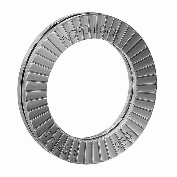 Nord-Lock Wedge Lock Washer, For Screw Size M12 Steel, Plain Finish, 6 PK 1578