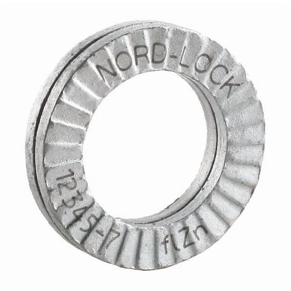 Wedge Lock Washer, For Screw Size M10 Steel, Advanced Corrosion Resistance Finish, 200 PK