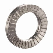 Wedge Lock Washer, For Screw Size 1/4 in 316 Stainless Steel, Plain Finish, 200 PK 1085
