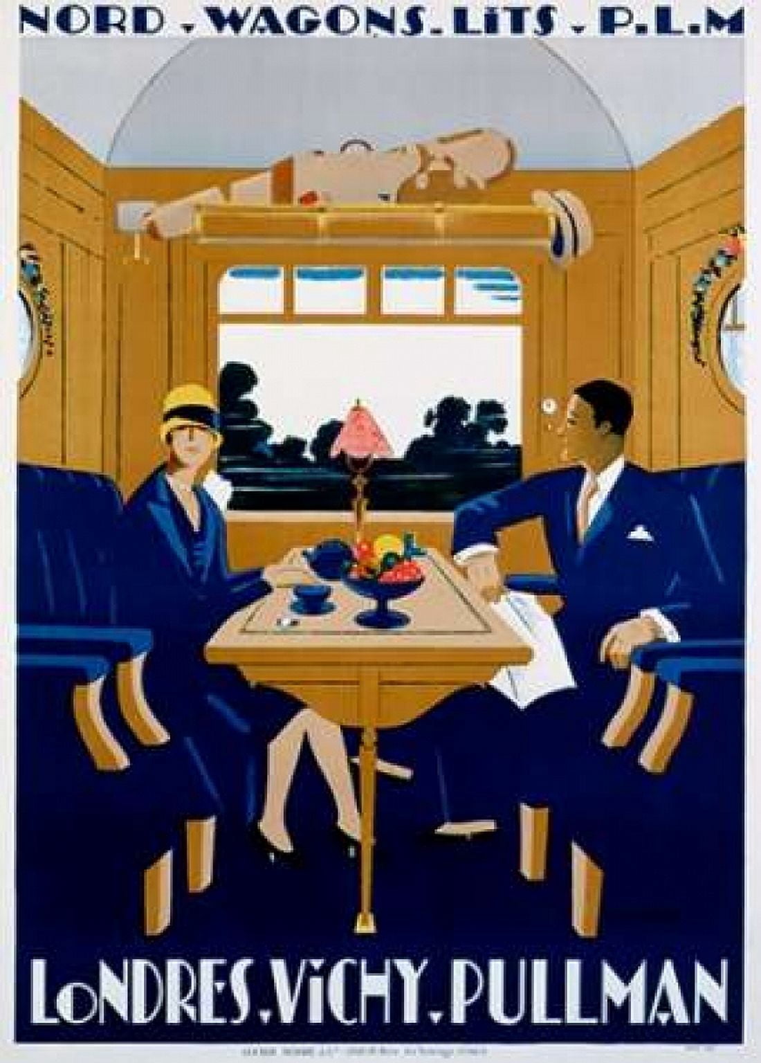 Nord-Wagons Lits-PLM Canvas Art - Jean-Raoul Naurac (18 x 24)