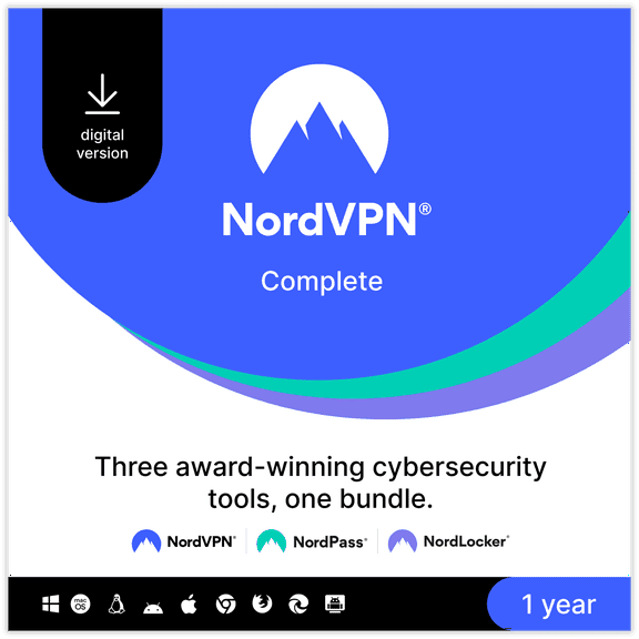 NordVPN Complete 1-Year Subscription 10 Devices (Digital Download)