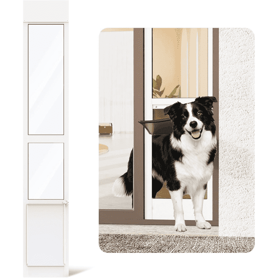 Nordee Sliding Glass Pet Door Insert, Adjustable Height 75 4/5