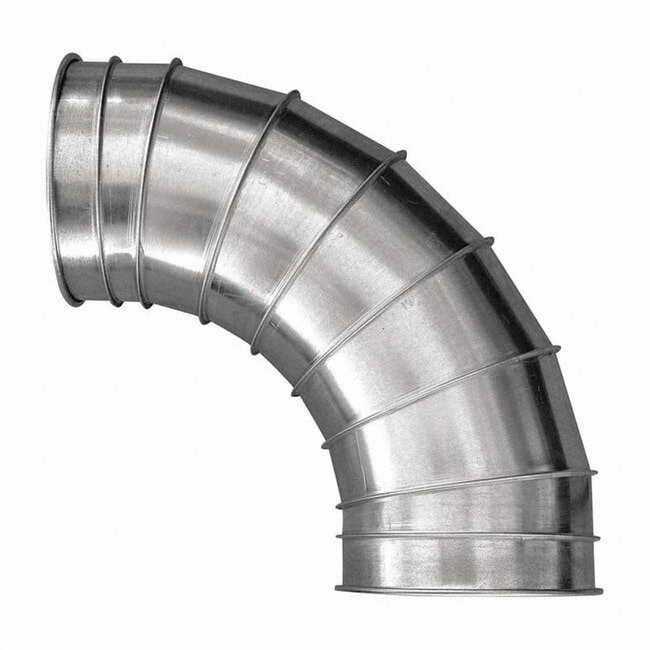 Round 45 Degree Elbow, 10 in Duct Dia, 304 Stainless Steel, 22 ga GA, 15 3/4 in W, 18" L, 10 in H
