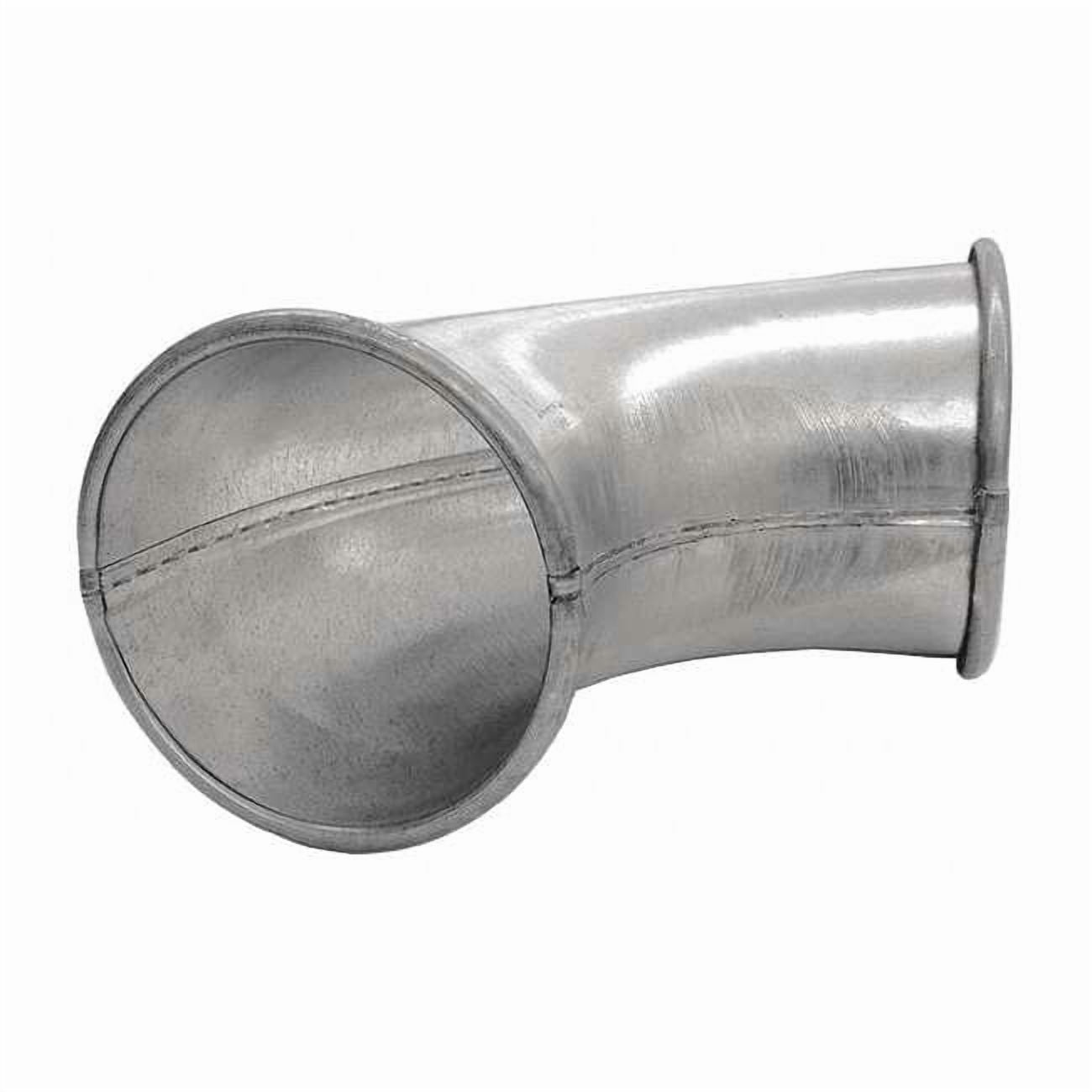 Round 45 Degree Elbow, 5 in Duct Dia, Galvanized Steel, 24 ga GA, 6 3/4 in W, 7-3/4" L, 5 in H