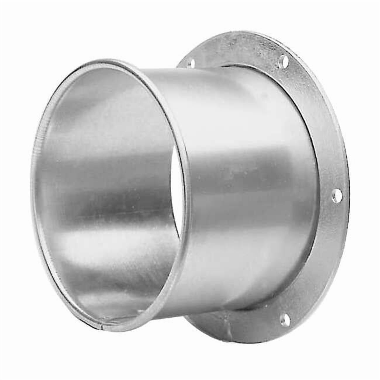 Round Angle Flange Adapter, 4 in Duct Dia, Galvanized Steel, 22 ga GA, 3-1/2" L 8040401820