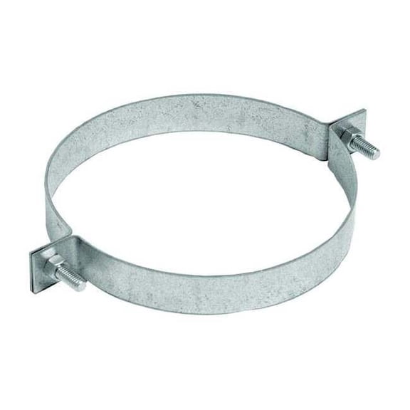 Pipe Hanger, 8 in Duct Dia, Galvanized Steel, 14 GA, 8 in W x 10" L x