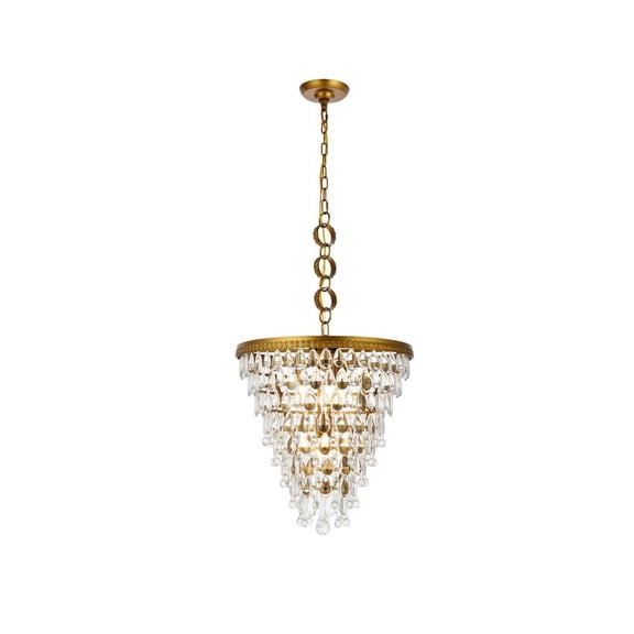 Nordic 5 lights brass pendant