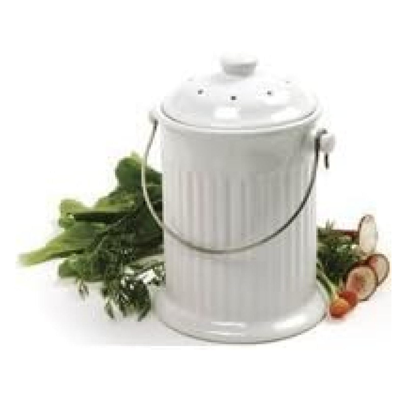 Nordic 8 in. W x 10-1/2 in. L White Compost Keeper - Walmart.com