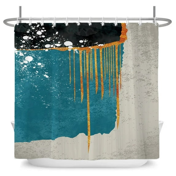 Nordic Abstract Art Shower Curtain Simple Geometry Bath Bathtub Curtain Waterproof Polyester Bathroom Curtain Accessories Decor