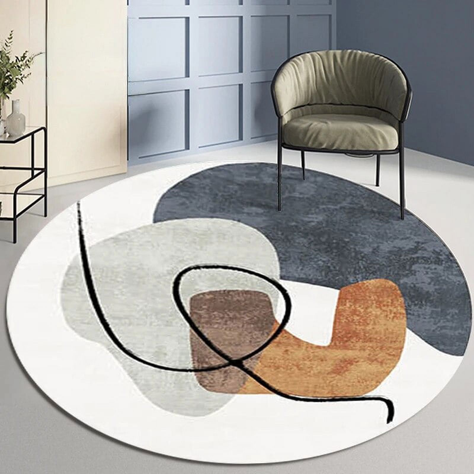 Dresser Rug Nordic Abstract Round Carpet for Living Room Luxury rative Alfombra ...