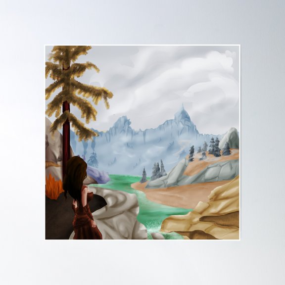 Nordic Adventurer Poster Wall Art, Modern Wall Decor, 30x30 UNFRAMED