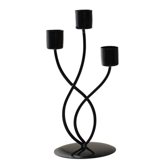 Nordic Black Candlestick Set for Dining Table – Light Luxury Retro Candle Holder Decor, Romantic Home & Wedding Table Centerpiece