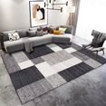 thumbnail image 1 of Nordic Black Geometric Living Room Carpet Modern Light Luxury Large Area Rug for Bedroom Washable Lounge Coffee Tables Floor Mat, 1 of 5