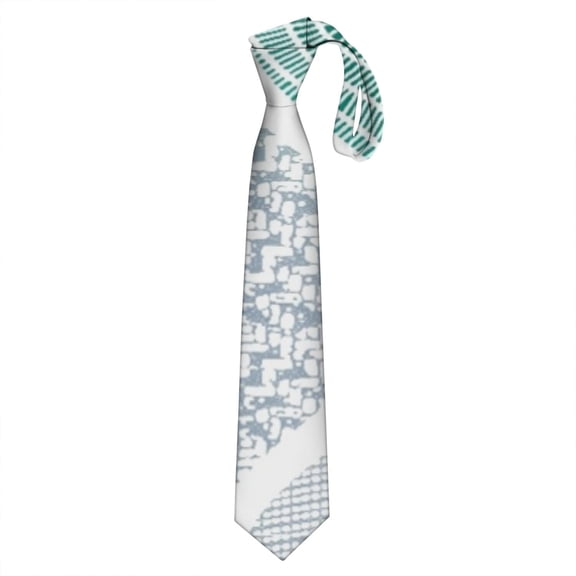 Nordic Boho Chic Men's Necktie - Artistic Satin Tie for Prom & Business