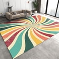 thumbnail image 1 of Nordic Boho Rainbow Windmill Breathable Area Rug, Modern Mid Century Style Large Rugs, Indoor Non-Slip Kids Rugs For Sofa Living Room Mat Bedroom Home Decor Floor Mats 4x6ft, 1 of 6