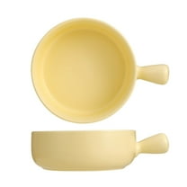 Nordic Ceramic Baking Bowl with Handle, 20-Oz Oven-Safe Pasta & Soup Dish, Rustic Glazed Ramen Noodle Bowl for Microwave, Family Dinners & Microwave Meals, Dishwasher Safe, Ceramic Bowl 1Pc