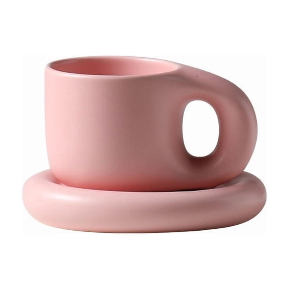 Nordic Ceramic Chunky Mug - Large Capacity Coffee Cup for Cozy Home and Office Use, Perfect for Breakfast and Valentine Gifting
