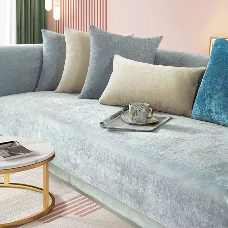 Nordic Chenille Jacquard Sofa Cushion Pink Sofa Cover for Living Room 1