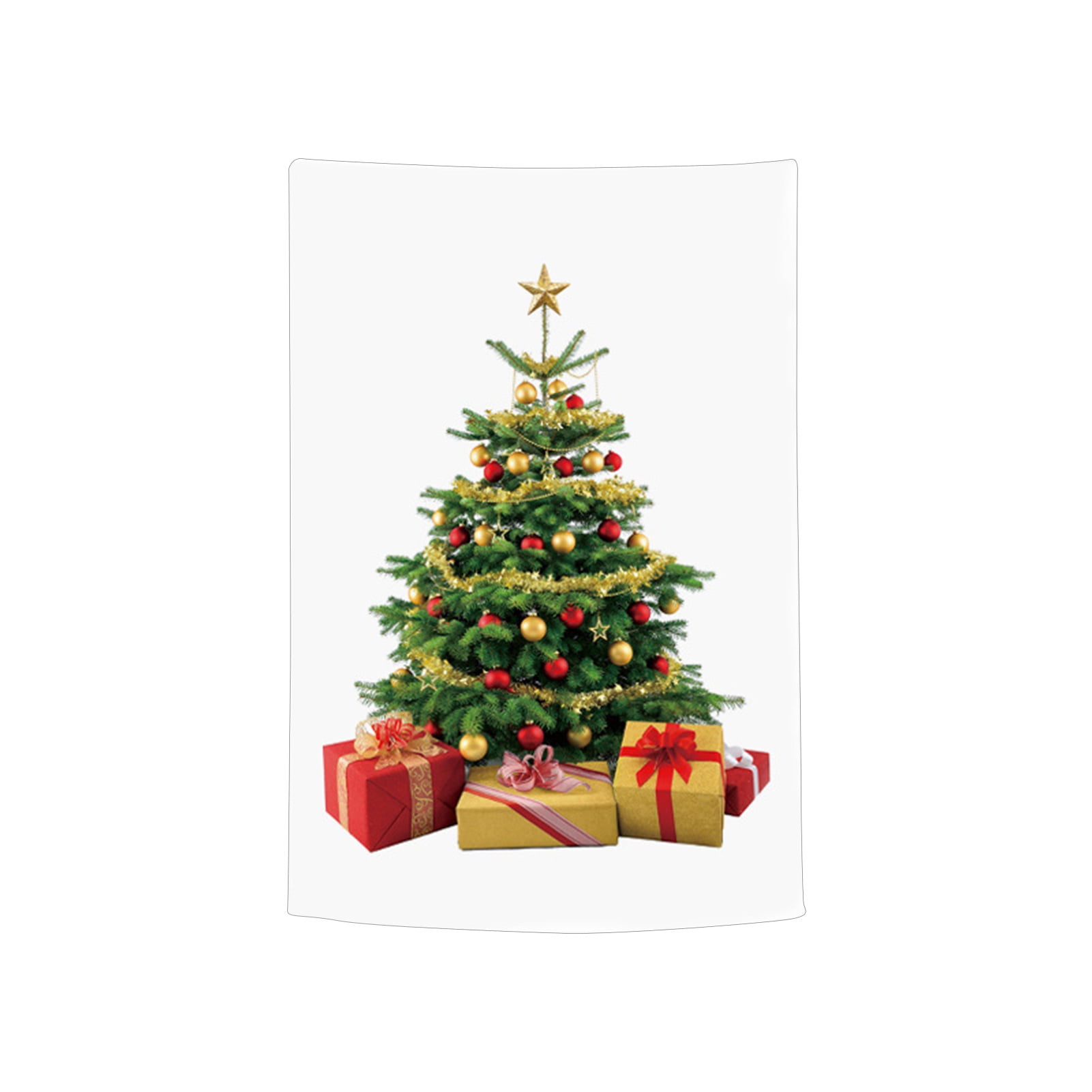 Nordic Christmas Tree Tapestry Exquisite Multi-Colored European-Style Wall Tapestry for a 