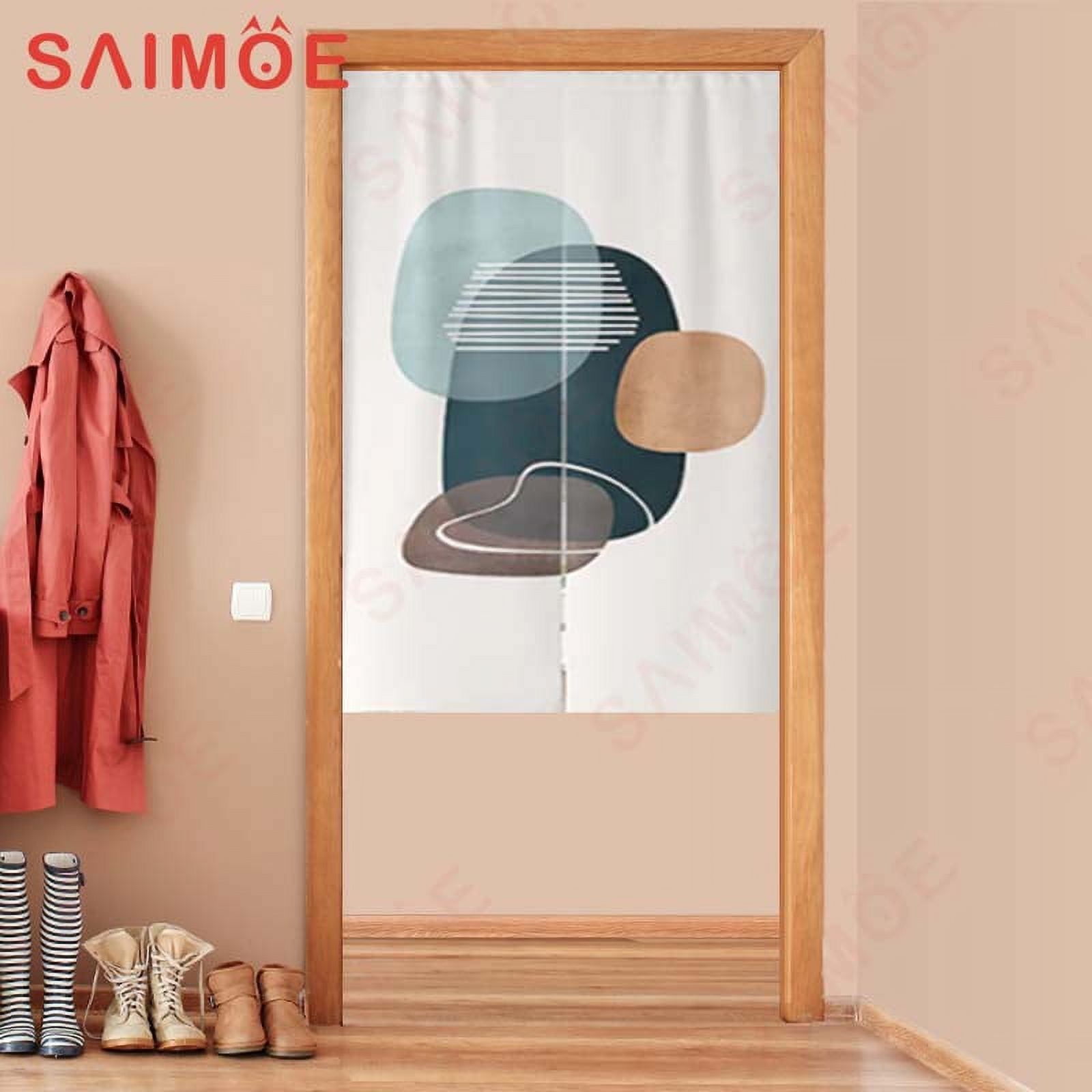 Nordic Color Pattern Door Curtain Privacy Partition Noren Bedroom ...