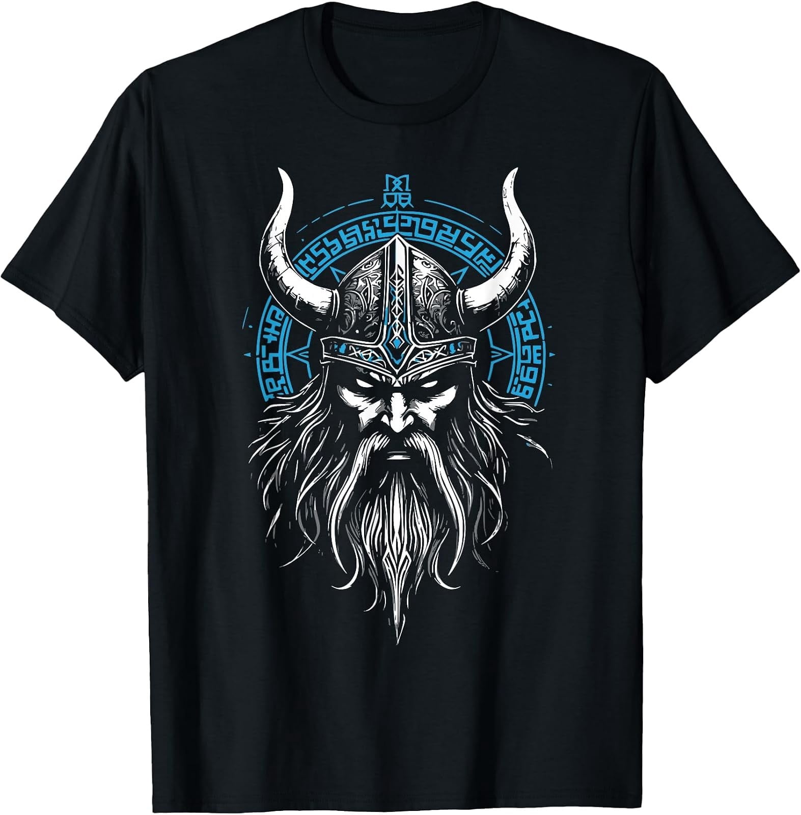 Nirdic Compass Nordic Compass Viking T-Shirt Featuring Valhalla Odin Runes Design ...