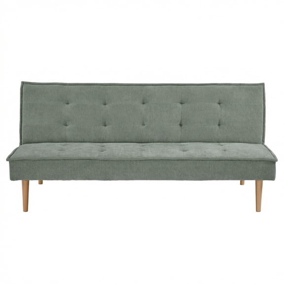 Nordic Convertible Sofa Bed, Pine Frame & Plush Grey Upholstery, Multi-Functional Sleeper with Premium Comfort