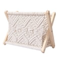thumbnail image 1 of Nordic Cotton Woven Storage Basket Boho Macrame Magazine Rack Desktop Book Shelf Photo Prop, 1 of 10