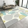 thumbnail image 1 of Nordic Creative Leaves Printed Area Rugs, Simple Fresh Leaf Texture Living Room Rug, Anti-Skid Rectangle Accent Carpet For Kids Bedroom Office Kitchen Farmhouse, 1 of 7