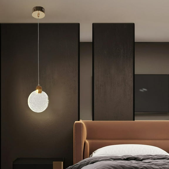 Nordic Crystal Chandelier Hanging Long Lamp Ceiling Hanging Pendant Lighting Fixtures for Living Room Dining Room Cafe Bar Staircase Decor - 16cm