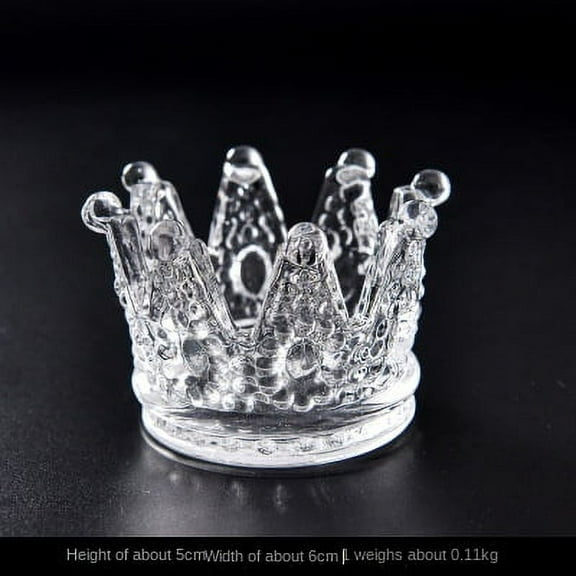 Nordic Crystal Glass Crown Candlestick Creative Romantic Confession Candlelight Dinner Props Decoration Table Decoration