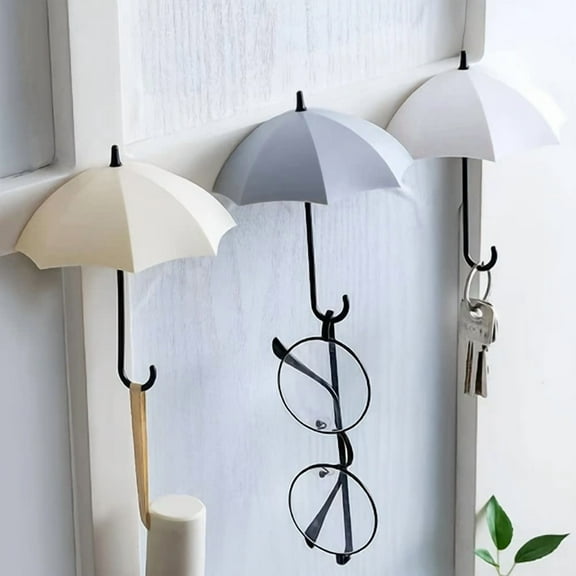 Nordic Cute Umbrella Adhesive Hooks (3Pcs) - Bedroom & Hallway Organizer