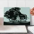 thumbnail image 1 of Nordic Cutting Board, Abstract Art of a Viking Chief Being Burned on a Longboat Norse Monochrome, Decorative Tempered Glass Cutting and Serving Board, Small Size, White and Black, by Ambesonne, 1 of 1