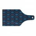 thumbnail image 1 of Nordic Cutting Board, Checkered Pattern with Vintage Snowflake Motifs Norwegian Traditional Xmas, Tempered Glass Cutting and Serving Board, Wine Bottle Shape, Blue Beige Scarlet, by Ambesonne, 1 of 1