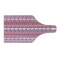 thumbnail image 1 of Nordic Cutting Board, Geometric Abstract Snowflake Pattern European Ornamental Knitting Design, Tempered Glass Cutting and Serving Board, Wine Bottle Shape, Lilac Dark Coral White, by Ambesonne, 1 of 1