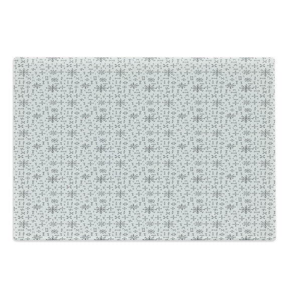 Nordic Cutting Board, Viking Runes and Talismans Scandinavian Symbols with the Futhark Alphabet, Decorative Tempered Glass Cutting and Serving Board, in 3 Sizes, by Ambesonne