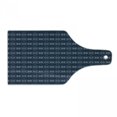 thumbnail image 1 of Nordic Cutting Board, Winter Holiday Fair Isle Pattern Digital Print Snowflakes, Decorative Tempered Glass Cutting and Serving Board, Wine Bottle Shape, Pale Blue Navy Blue, by Ambesonne, 1 of 1