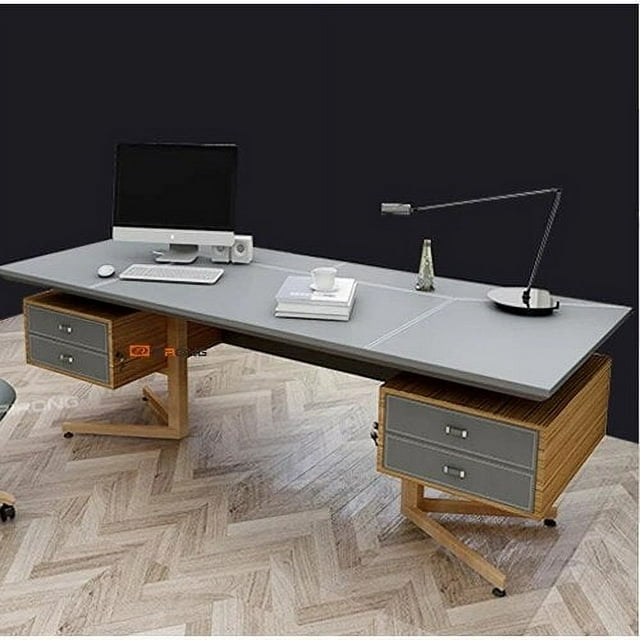 Nordic Design Small Grey Color Office Furniture Set Home Study Table