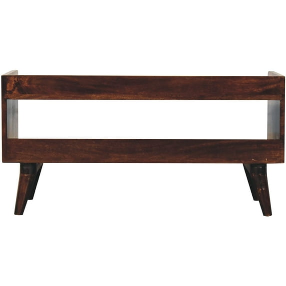 Nordic Design Solid Wood Bench for Shoe Storage / Walnut Color Appeal