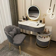 Nordic Dressers Bedroom Mirror Light Luxury Dressing Table Modern Minimalist Mobile Creative Storage Cabinet Furnitures WWH25YH