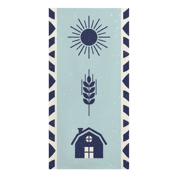 Nordic Farmhouse Folk Art Microfiber Beach Towel Absorbent Compact Towels for Swimming Pool Beach Travel Things for Vacation Essentials Adult Gift,61.430.3Inch