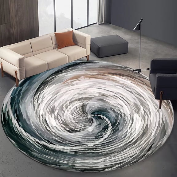 Nordic Flannel Round Carpet for Living Room Home r Balcony Coffee Table Large Mats Washable Anti Slip Area Rug for Bedrooms