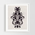 thumbnail image 1 of Nordic Folk Art Botanical Illustration – Traditional Floral Design, Black on Light Canvas - Illustration Floral Botanical Black and White Pattern Minimalist White Framed Wall Art Print 12 x 16 inches, 1 of 3
