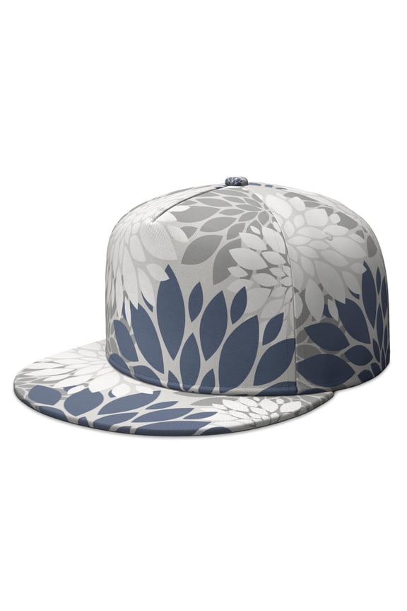 Nordic Folk Baseball Cap – Flat Brim, Adjustable, Tribal Print, Unisex for Outdoor Activities & Streetwear