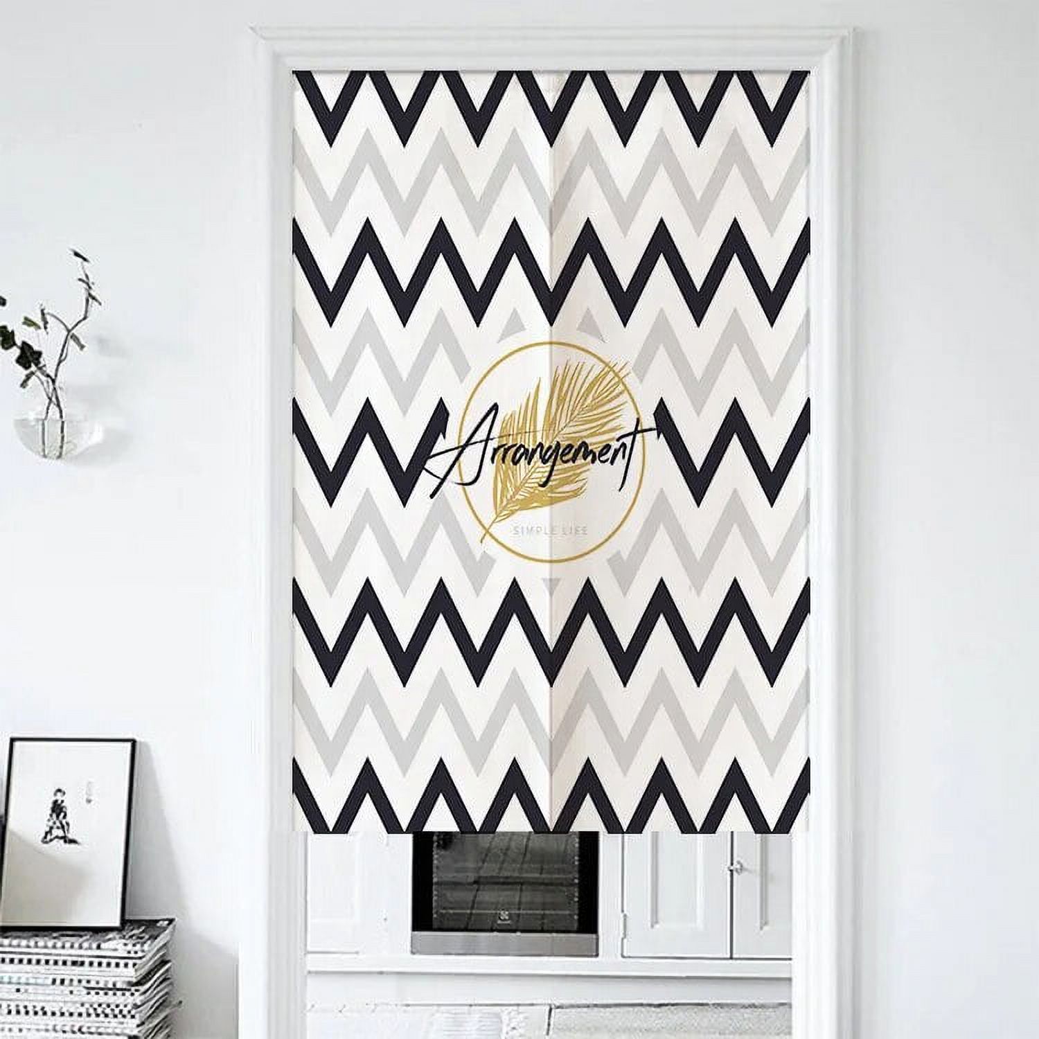 Nordic Forest Lake Door Curtains Living Room Bedroom Shuttered Curtain