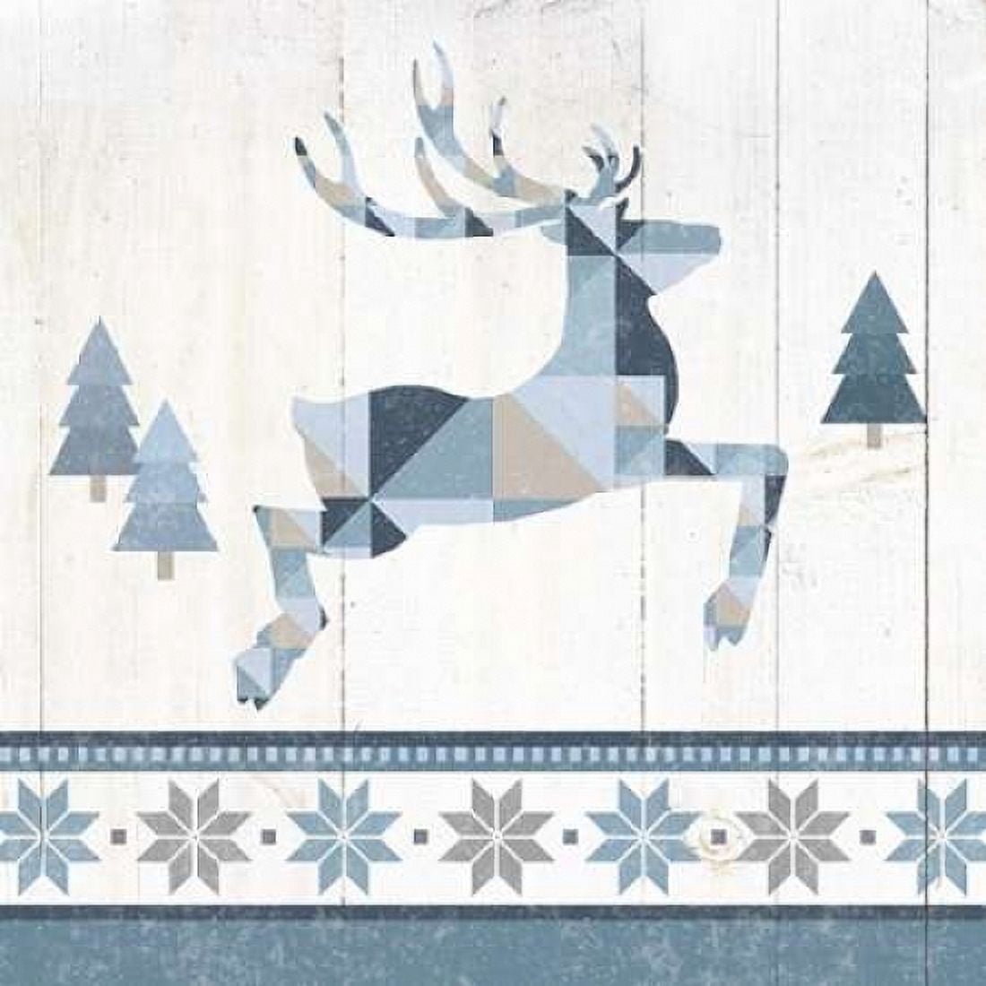 Nordic Geo Lodge Deer III Canvas Art - Wild Apple Portfolio (24 x 24)